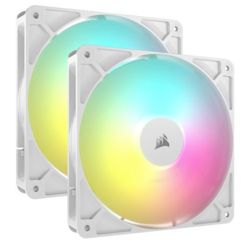 Ventilator za kućište CORSAIR RS140 ARGB PWM (2x14cm, ARGB osvjetljenje, PWM kontrola, bijeli)