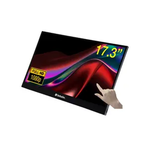 Verbatim 49593 computer monitor 43.9 cm (17.3") 1920 x 1080 pixels Full HD LCD Touchscreen Black