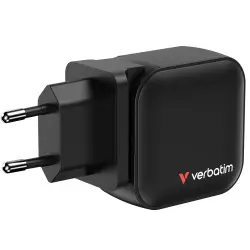 Verbatim Mini GaN zidni punjač 70W, PD, QC 3.0, 2x USB-C, 1xUSB-A 