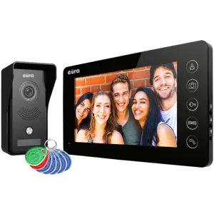 Video door phone EURA VDP-76A3 black monitor