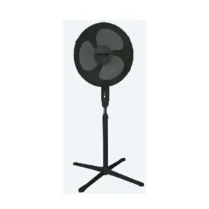 VOLTENO FLOOR FAN BLACK 40cm BASE CROSS