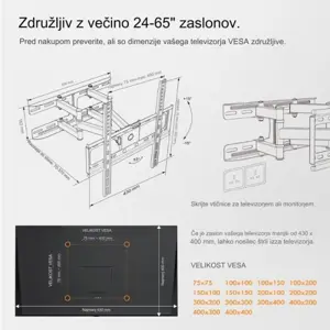 vonhaus-23-56-3939-folding-tv-wall-bracket-up-to-45kg-98662-e0014880.webp