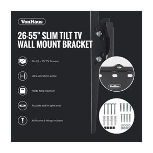 vonhaus-26-55-3939-tilting-tv-wall-bracket-up-to-40kg-83945-e0014902.webp