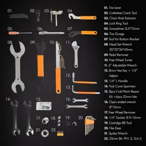 VonHaus 35 Piece Bicycle Hand Tool Set