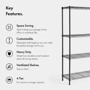 VonHaus 4-stage wire rack