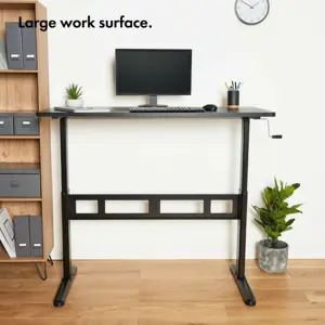VonHaus adjustable Sit &amp; Stand workbench black