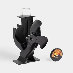 VonHaus fireplace fan 4 arms and temperature gauge