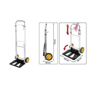 VOREL FOLDING WAREHOUSE TROLLEY 90KG 78661