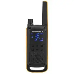 Walky Talky MOTOROLA T82 Twin Pack (16 kanala, ručna radio postaja, 2 kom) crno-narančasti