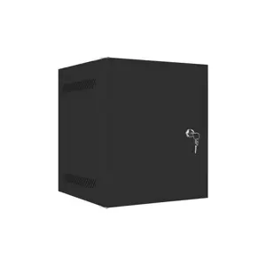 WALL-HUNG RACK CABINET 10" 6U 280X310 BLACK LANBERG METAL DOOR (FLAT PACK)