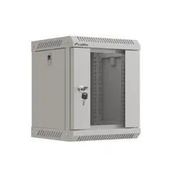 WALL-HUNG RACK CABINET 10" 6U 300X300 GREY GLAZED DOOR LANBERG (FLAT PACK)