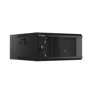 WALL-HUNG RACK CABINET 19" 4U 600 QUICK ASSEMBLY BLACK LANBERG (FLAT PACK)