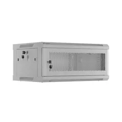 WALL-HUNG RACK CABINET 19" 4U 600X450 GREY PERFORATED DOOR LANBERG (FLAT PACK)