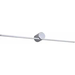 wall LED light modern slim L IP44 chrome