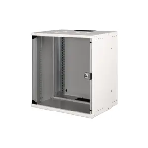 Wall-mounted network cabinet 19" 12U, SOHO PRO 595 x 540 x 400 mm, door glass, gray, unfolded, 60kg
