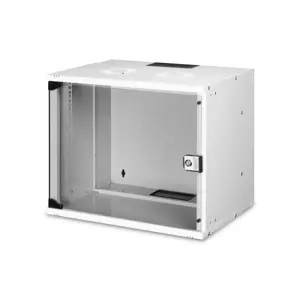 Wall-mounted network cabinet 19" 9U, SOHO PRO 460 x 540 x 400 mm, door glass, gray, unfolded, 60kg