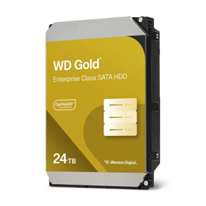 WD 24TB GOLD hard drive, 7200 rpm, 512MB
