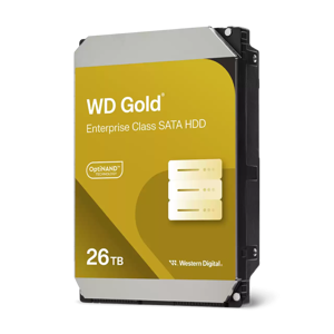 WD 26 TB GOLD hard drive, 7200 revolutions, 512MB
