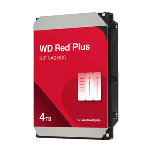 WD hard disk 4TB SATA3, 6Gb/s, 5400rpm, 256MB RED PLUS.