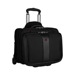Wenger torba Patriot 2 za 17", dodatni slim case za 15.6" prijenosnik sa kotačima, crna