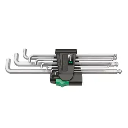 Wera 950/9 Hex-Plus 4 L-key set, metric, chrome-plated