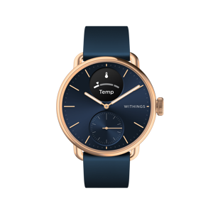 Withings Scanwatch 2 / 38mm (Activity, Sleep Tracker, ECG, Temperature, SPO2 / Stainless steel, fkm wristband, sapphire glass) - Blue