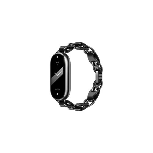 Xiaomi | Smart Band 8 Chain Strap | Fits wrists 135-200 mm | Black | Stainless steel, calfskin leather | Wrist strap for activity tracker - chain