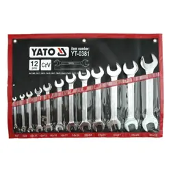 YATO SATIN OPEN-END WRENCHES 12 pcs. 6-32mm. CASE 0381