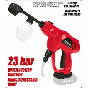 YT. 18V PRESSURE WASHER WITH SOLO SUCTION