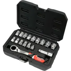 YT. WRENCH SET 17el 3/8"/1/2" SPLINE THROUGH