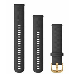 Zamjenski remen GARMIN 20mm - crna (Gold kopča) , 010-12932-13