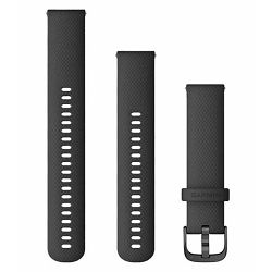 Zamjenski remen GARMIN 20mm - crna (siva kopča) , 010-12932-11