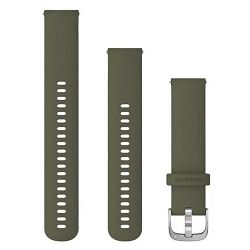 Zamjenski remen GARMIN, 20mm, Moss green (srebrna kopča)