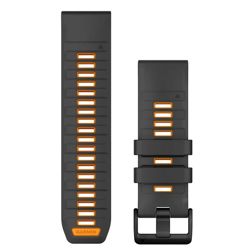 Zamjenski remen GARMIN Quickfit 26mm, Graphite Spark Orange, 010-13393-05
