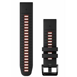 Zamjenski remen GARMIN za Quickfit 22mm crna/Flame red silicone, 010-13280-06
