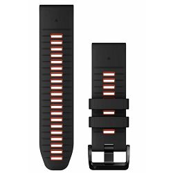 Zamjenski remen GARMIN za Quickfit 26mm crna/Flame red silicone, 010-13281-06