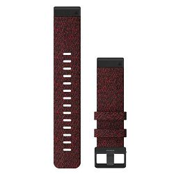 Zamjenski remen za GARMIN fenix 6 - Heathered Red Nylon, 010-12863-06