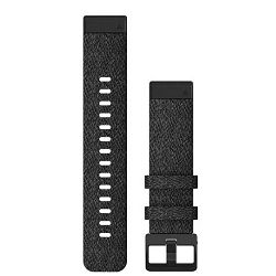 Zamjenski remen za GARMIN fenix 6S - Heathered crna Nylon (crna kopča), 010-12875-00