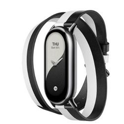 Zamjenski remen za XIAOMI Smart Band 8, Double Wrap Strap crna and white