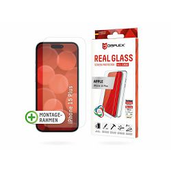 Zaštitno staklo DISPLEX Real Glass 2D + maskica za iPhone 15 Plus