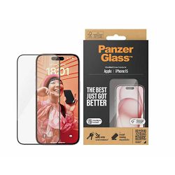 Zaštitno staklo PANZERGLASS za iPHONE 15, Ultra-Wide Fit