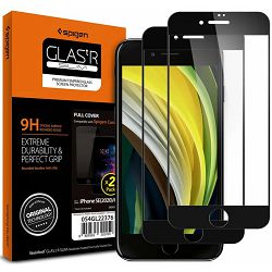 Zaštitno staklo SPIGEN GLASS FC 2-PACK IPHONE 7/8/SE 2020 crno (AGL01315)
