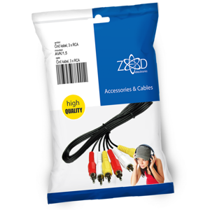 ZED electronic Činč kabel 1.5 met., 3 x RCA - AVK/1,5