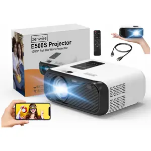 Zenwire E500s WiFi Full HD Mini Projector 7500lm