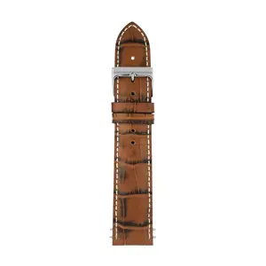 Zeppelin brown leather watch strap, 20 mm