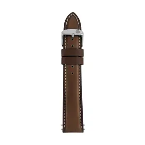 Zeppelin leather strap dark brown, 20 mm