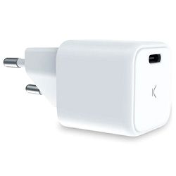 Zidni punjač KSIX GaN, USB-C 30W PD, ultra brzi bijeli