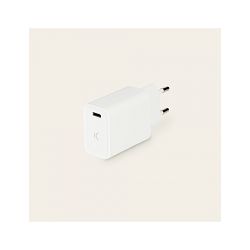 Zidni punjač KSIX, USB-C 20W PD, mini, ultra brzi bijeli