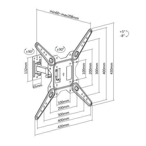 nosac-za-tv-zidni-sbox-lcd-441-23-55-do-30-kg-nagib-5-8-zakr-32366-32991.webp
